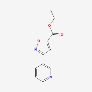 molecular formula C11H10N2O3 B8791035 Ethyl 3-(pyridin-3-yl)-1,2-oxazole-5-carboxylate 