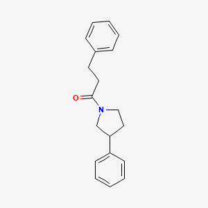 molecular formula C19H21NO B8791113 3-Phenyl-1-(3-phenylpyrrolidin-1-yl)propan-1-one 