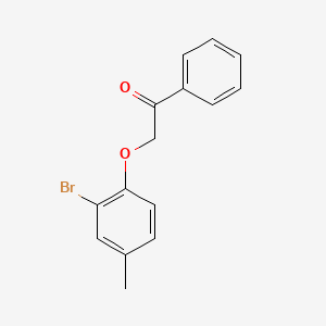 molecular formula C15H13BrO2 B8791123 2-(2-Bromo-4-methylphenoxy)acetophenone CAS No. 63188-78-3