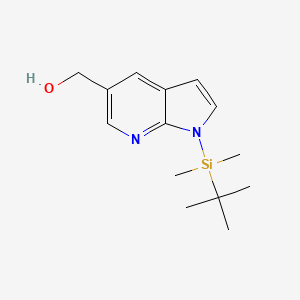 molecular formula C14H22N2OSi B8791180 1H-Pyrrolo[2,3-B]pyridine-5-methanol, 1-[(1,1-dimethylethyl)dimethylsilyl]- 