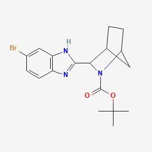molecular formula C18H22BrN3O2 B8791281 3-(6-Bromo-1H-benzoimidazol-2-yl)-2-aza-bicyclo[2.2.1]heptane-2-carboxylic acid tert-butyl ester 
