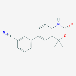 B8791411 3-(4,4-Dimethyl-2-oxo-2,4-dihydro-1H-benzo[D][1,3]oxazin-6-YL)benzonitrile CAS No. 304853-36-9