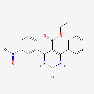 molecular formula C19H17N3O5 B8791462 Ethyl 4-(3-nitrophenyl)-2-oxo-6-phenyl-1,2,3,4-tetrahydropyrimidine-5-carboxylate 