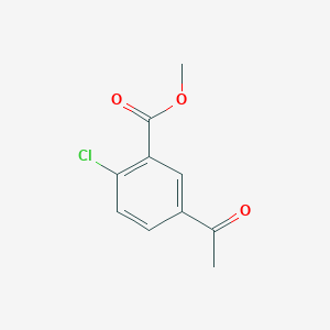 molecular formula C10H9ClO3 B8791479 Methyl 5-acetyl-2-chlorobenzoate 