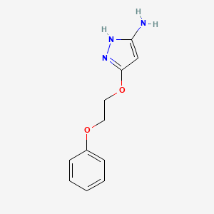 molecular formula C11H13N3O2 B8791497 3-(2-phenoxyethoxy)-1H-pyrazol-5-amine CAS No. 120259-21-4
