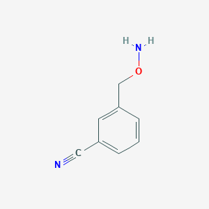 molecular formula C8H8N2O B8791530 3-[(Aminooxy)methyl]benzonitrile 