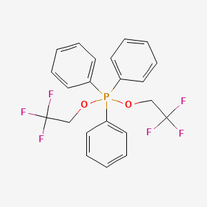 molecular formula C22H19F6O2P B8791539 Triphenylbis(2,2,2-trifluoroethoxy)phosphorane CAS No. 67696-25-7