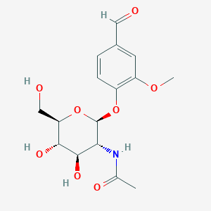molecular formula C16H21NO8 B8791572 4-Formyl-2-methoxyphenyl 2-acetamido-2-deoxy-beta-glucopyranoside CAS No. 70622-70-7