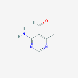 molecular formula C6H7N3O B8791614 4-Amino-6-methylpyrimidine-5-carbaldehyde CAS No. 76574-46-4