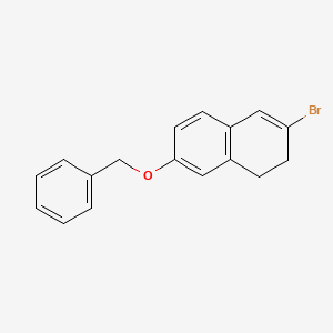 molecular formula C17H15BrO B8791647 7-(Benzyloxy)-3-bromo-1,2-dihydronaphthalene CAS No. 722536-73-4