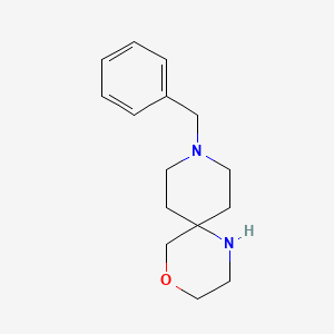molecular formula C15H22N2O B8791737 9-(phenylmethyl)-4-Oxa-1,9-diazaspiro[5.5]undecane 