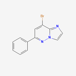 molecular formula C12H8BrN3 B8791757 8-Bromo-6-phenylimidazo[1,2-B]pyridazine 