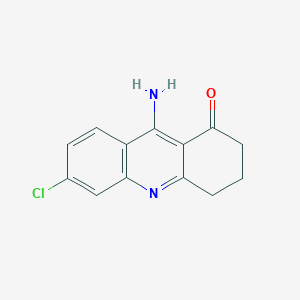 molecular formula C13H11ClN2O B8791774 9-amino-6-chloro-3,4-dihydroacridin-1(2H)-one 