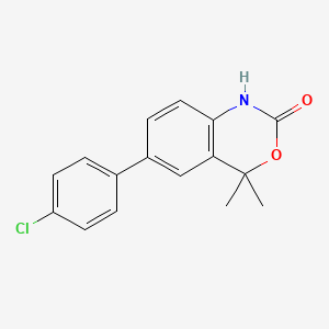 molecular formula C16H14ClNO2 B8791888 6-(4-Chlorophenyl)-4,4-dimethyl-1H-benzo[D][1,3]oxazin-2(4H)-one CAS No. 305799-74-0