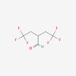 molecular formula C6H6F6O B8791898 4,4,4-Trifluoro-2-(2,2,2-trifluoroethyl)butanal CAS No. 769169-74-6