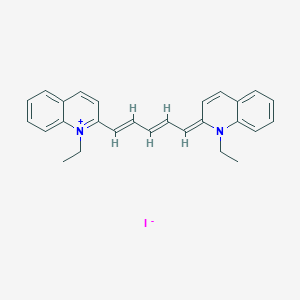 molecular formula C27H27IN2 B087919 1-乙基-2-(5-(1-乙基-2(1H)-喹啉亚甲基)-1,3-戊二烯-1-基)喹啉碘化物 (1:1) CAS No. 14187-31-6