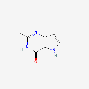molecular formula C8H9N3O B8791947 2,6-Dimethyl-1H-pyrrolo[3,2-d]pyrimidin-4(5H)-one 