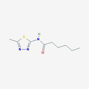 molecular formula C9H15N3OS B8791989 N-(5-methyl-1,3,4-thiadiazol-2-yl)hexanamide CAS No. 62347-85-7