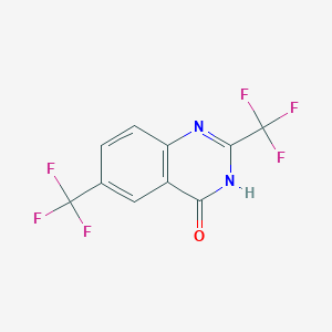molecular formula C10H4F6N2O B8792111 2,6-Bis(trifluoromethyl)quinazolin-4(3H)-one 