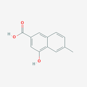 molecular formula C12H10O3 B8792119 4-Hydroxy-6-methylnaphthalene-2-carboxylic acid 