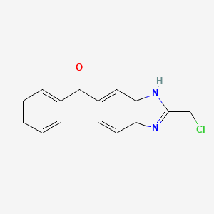 molecular formula C15H11ClN2O B8792122 [2-(chloromethyl)-1H-benzimidazol-5-yl](phenyl)methanone 