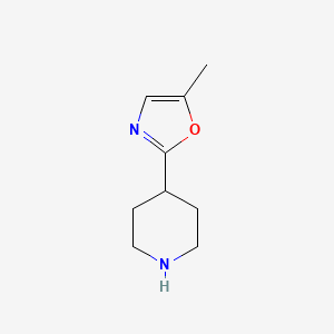 molecular formula C9H14N2O B8792156 4-(5-Methyl-1,3-oxazol-2-yl)piperidine 