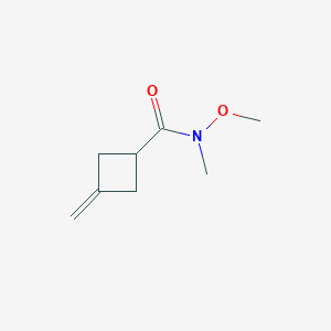 molecular formula C8H13NO2 B8792260 N-methoxy-N-methyl-3-methylenecyclobutanecarboxamide CAS No. 1240725-56-7