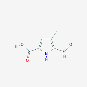 molecular formula C7H7NO3 B8792301 5-formyl-4-methyl-1H-pyrrole-2-carboxylic Acid CAS No. 280748-43-8
