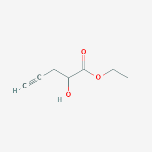 molecular formula C7H10O3 B8792311 Ethyl 2-hydroxypent-4-ynoate CAS No. 89898-34-0