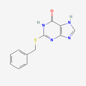molecular formula C12H10N4OS B8792369 2-(benzylsulfanyl)-9H-purin-6-ol 