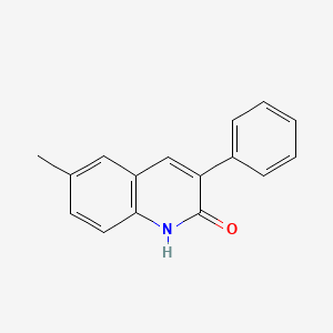 molecular formula C16H13NO B8792372 6-Methyl-3-phenyl-2-quinolinol CAS No. 73108-78-8
