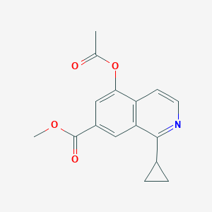 B8792437 Methyl 5-acetoxy-1-cyclopropylisoquinoline-7-carboxylate CAS No. 921760-73-8