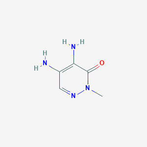 molecular formula C5H8N4O B8792492 4,5-Diamino-2-methylpyridazin-3(2H)-one CAS No. 4725-76-2