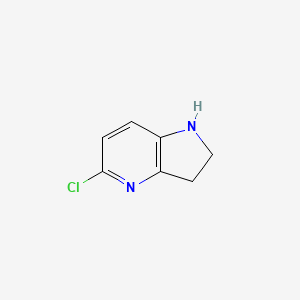 molecular formula C7H7ClN2 B8792496 5-Chloro-2,3-dihydro-1H-pyrrolo[3,2-B]pyridine 