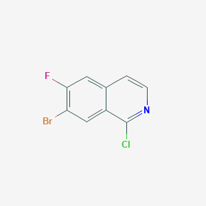 molecular formula C9H4BrClFN B8792574 7-Bromo-1-chloro-6-fluoroisoquinoline CAS No. 923022-42-8