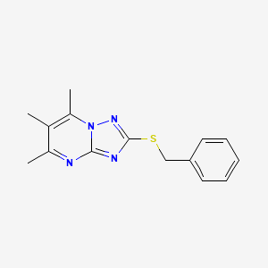 2-Benzylsulfanyl-5,6,7-trimethyl-[1,2,4]triazolo[1,5-a]pyrimidine