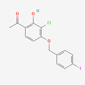 1-(3-Chloro-2-hydroxy-4-((4-iodobenzyl)oxy)phenyl)ethanone