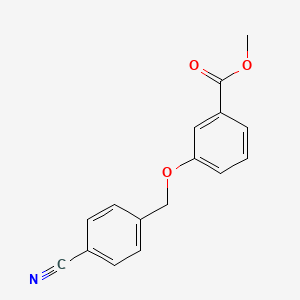 molecular formula C16H13NO3 B8792707 Methyl 3-(4-cyanobenzyloxy)benzoate 