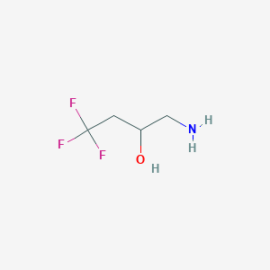 molecular formula C4H8F3NO B8792746 1-Amino-4,4,4-trifluorobutan-2-ol CAS No. 371-87-9