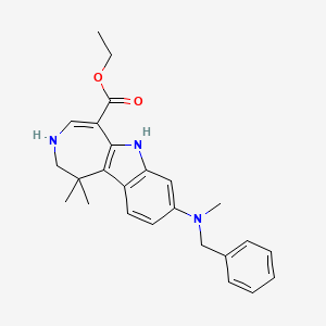 Azepino[4,5-b]indole-5-carboxylic acid, 1,2,3,6-tetrahydro-1,1-dimethyl-8-[methyl(phenylmethyl)amino]-, ethyl ester