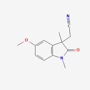 2-(5-METHOXY-1,3-DIMETHYL-2-OXO-2,3-DIHYDRO-1H-INDOL-3-YL)ACETONITRILE