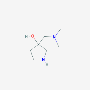 molecular formula C7H16N2O B8792861 3-((Dimethylamino)methyl)pyrrolidin-3-ol 