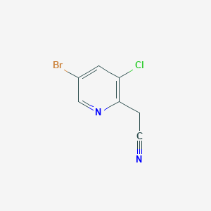 molecular formula C7H4BrClN2 B8792881 2-(5-Bromo-3-chloropyridin-2-yl)acetonitrile 