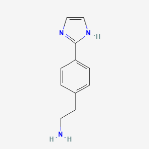 molecular formula C11H13N3 B8792909 2-[4-(1H-imidazol-2-yl)phenyl]ethanamine CAS No. 714568-42-0