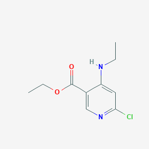 molecular formula C10H13ClN2O2 B8792967 Ethyl 6-chloro-4-(ethylamino)nicotinate 