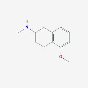 molecular formula C12H17NO B8793093 (5-Methoxy-1,2,3,4-tetrahydro-naphthalen-2-yl)-methyl-amine 