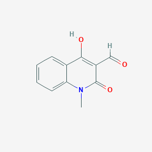 molecular formula C11H9NO3 B8793144 1-methyl-3-formyl-4-hydroxy-2(1H)-quinolinone CAS No. 65740-49-0