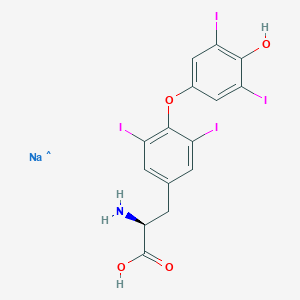 molecular formula C15H11I4NNaO4 B8793360 Sodium thyroxine 