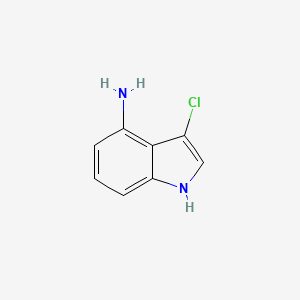molecular formula C8H7ClN2 B8793390 3-Chloro-1H-indol-4-amine 