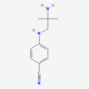 molecular formula C11H15N3 B8793407 Benzonitrile, 4-[(2-amino-2-methylpropyl)amino]- 